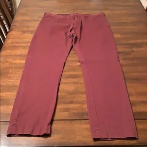 J Crew Factory Driggs Chinos - Maroon